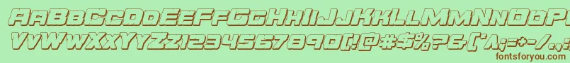 Шрифт Orecrusher3Dital – коричневые шрифты на зелёном фоне