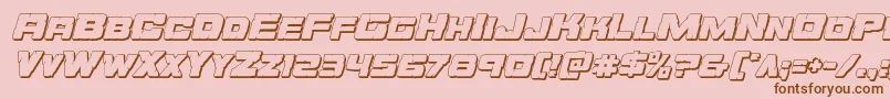 Orecrusher3Dital Font – Brown Fonts on Pink Background