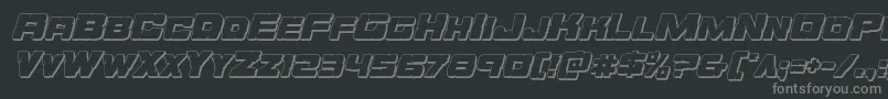 Orecrusher3Dital Font – Gray Fonts on Black Background