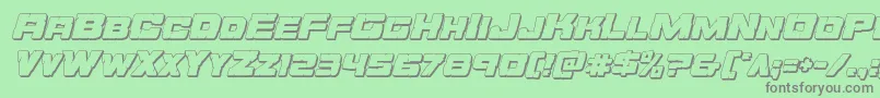 Orecrusher3Dital Font – Gray Fonts on Green Background