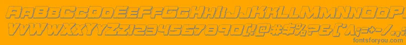 Orecrusher3Dital Font – Gray Fonts on Orange Background