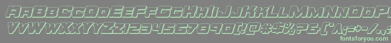 Orecrusher3Dital Font – Green Fonts on Gray Background