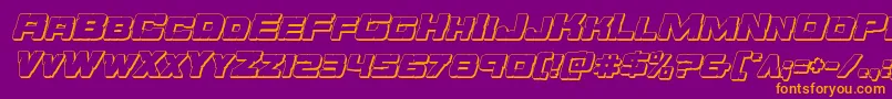 Orecrusher3Dital Font – Orange Fonts on Purple Background