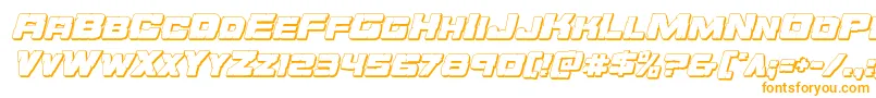 Orecrusher3Dital Font – Orange Fonts on White Background