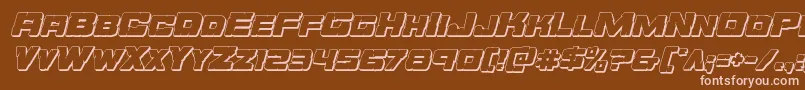 Orecrusher3Dital Font – Pink Fonts on Brown Background
