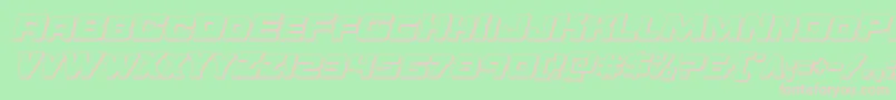 Orecrusher3Dital Font – Pink Fonts on Green Background