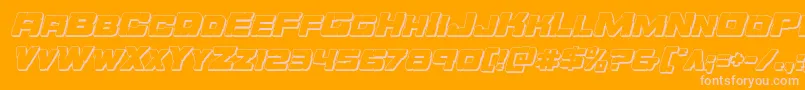 Orecrusher3Dital Font – Pink Fonts on Orange Background