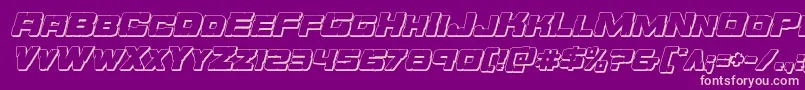 Orecrusher3Dital Font – Pink Fonts on Purple Background