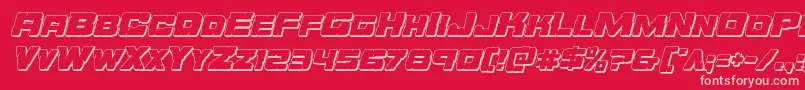 Orecrusher3Dital Font – Pink Fonts on Red Background