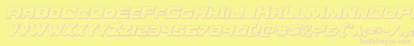 Orecrusher3Dital Font – Pink Fonts on Yellow Background