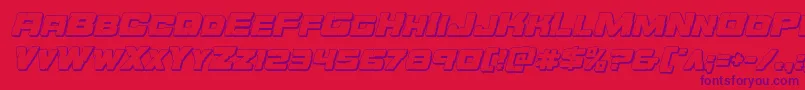 Orecrusher3Dital Font – Purple Fonts on Red Background