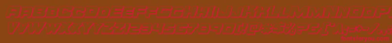 Orecrusher3Dital Font – Red Fonts on Brown Background