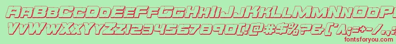 Orecrusher3Dital Font – Red Fonts on Green Background