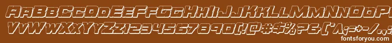 Orecrusher3Dital Font – White Fonts on Brown Background