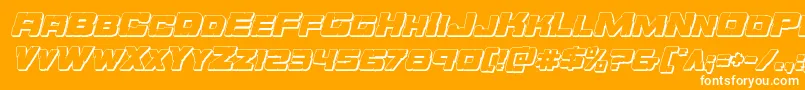 Orecrusher3Dital Font – White Fonts on Orange Background