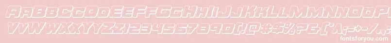 Orecrusher3Dital Font – White Fonts on Pink Background