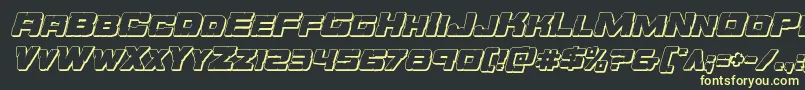 Orecrusher3Dital Font – Yellow Fonts on Black Background