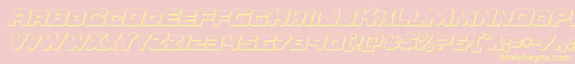 Orecrusher3Dital Font – Yellow Fonts on Pink Background