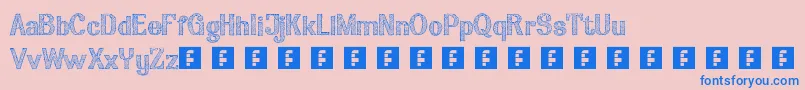 Arian Font – Blue Fonts on Pink Background