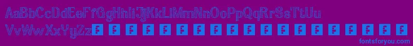 Arian-Schriftart – Blaue Schriften auf violettem Hintergrund