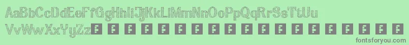 Arian Font – Gray Fonts on Green Background
