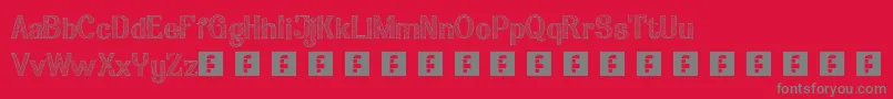 Arian Font – Gray Fonts on Red Background
