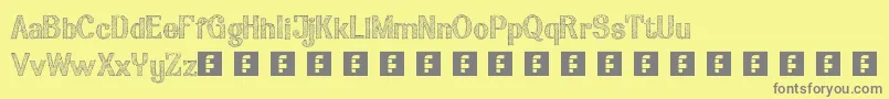 Arian-Schriftart – Graue Schriften auf gelbem Hintergrund