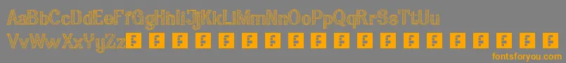 Arian-Schriftart – Orangefarbene Schriften auf grauem Hintergrund