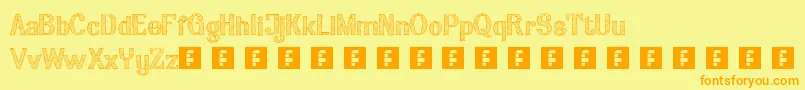 Arian Font – Orange Fonts on Yellow Background