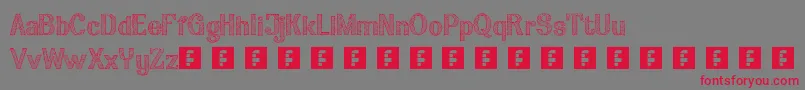Arian-Schriftart – Rote Schriften auf grauem Hintergrund