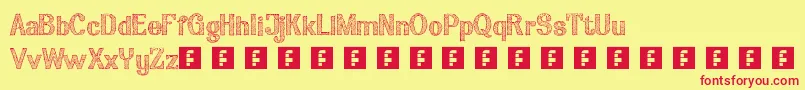 Arian Font – Red Fonts on Yellow Background