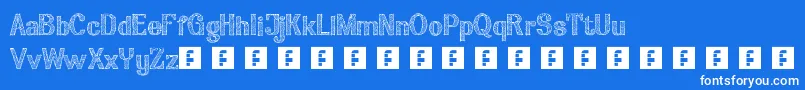 Arian Font – White Fonts on Blue Background