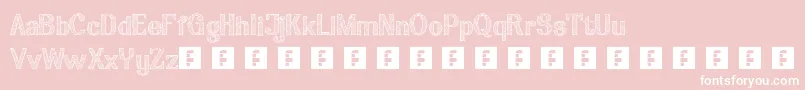 Arian Font – White Fonts on Pink Background