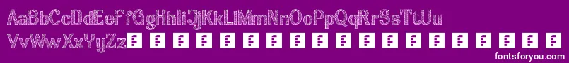 Arian Font – White Fonts on Purple Background