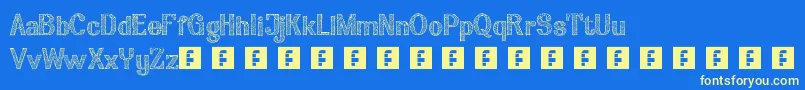 Arian Font – Yellow Fonts on Blue Background