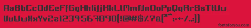 Miinnora Font – Black Fonts on Red Background