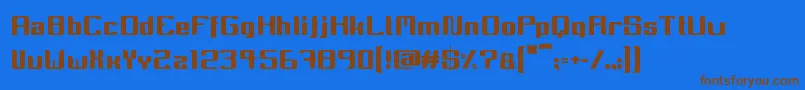 Miinnora Font – Brown Fonts on Blue Background