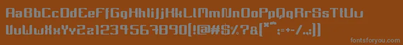フォントMiinnora – 茶色の背景に灰色の文字