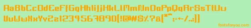 Miinnora Font – Orange Fonts on Green Background