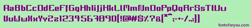 Miinnora Font – Purple Fonts on Green Background