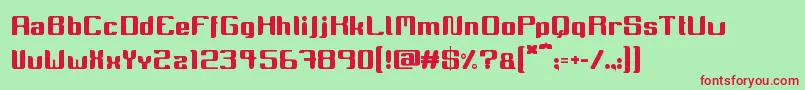 Miinnora Font – Red Fonts on Green Background