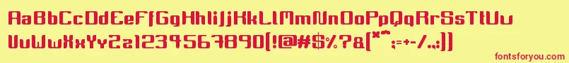 Miinnora Font – Red Fonts on Yellow Background