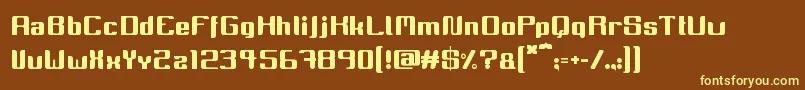 フォントMiinnora – 黄色のフォント、茶色の背景