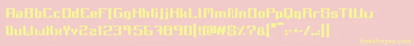 Miinnora Font – Yellow Fonts on Pink Background