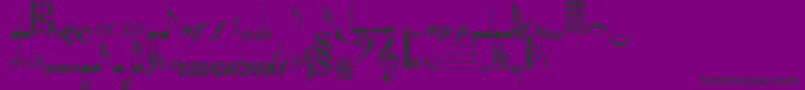 Шрифт Sonata – чёрные шрифты на фиолетовом фоне