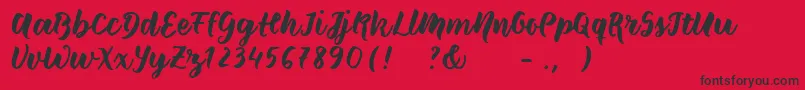 Wildcreaturessample Font – Black Fonts on Red Background