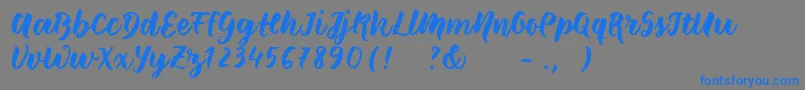 Wildcreaturessample Font – Blue Fonts on Gray Background