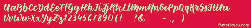 Wildcreaturessample Font – Green Fonts on Red Background