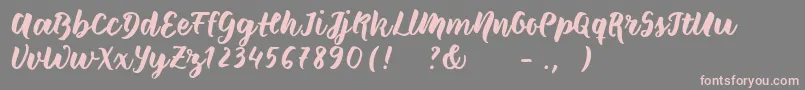 Wildcreaturessample Font – Pink Fonts on Gray Background