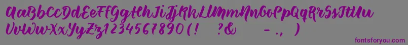 Wildcreaturessample Font – Purple Fonts on Gray Background